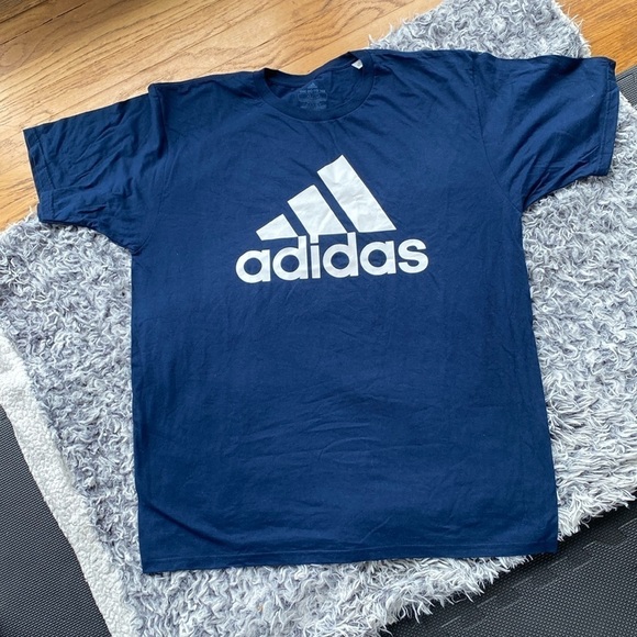 NWT Adidas Blue Classic CLIMALITE Tee Shirt Size XL - Picture 1 of 9